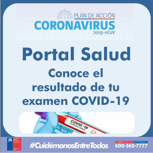 Portal Salud Conoce el resultado de tu exámen COVID-19
